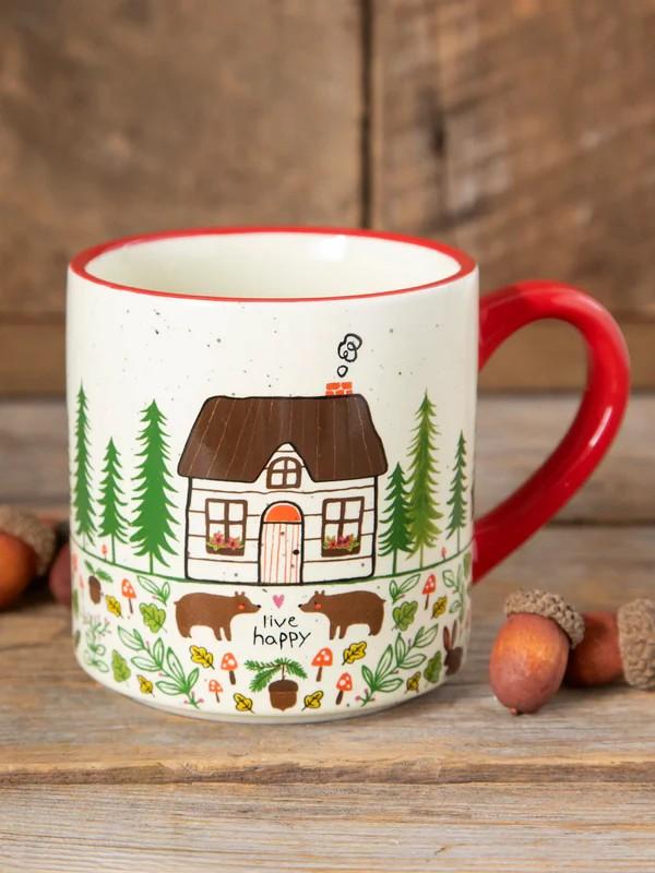 Live Happy Cottage Bungalow Mug