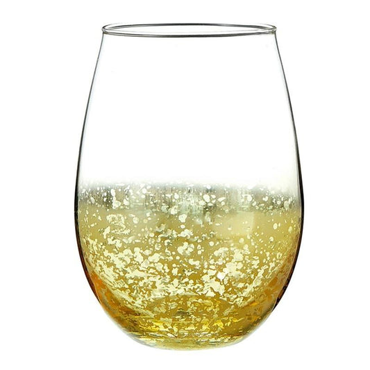 Gold Stemless Wine Glass