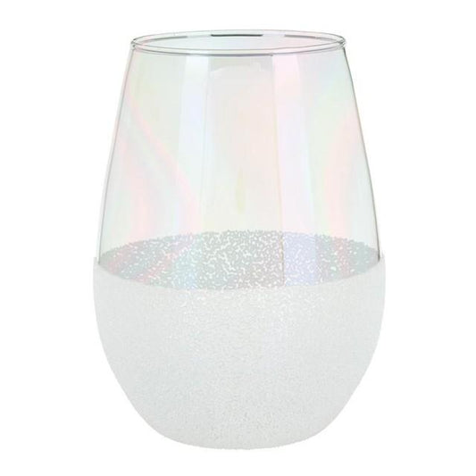 White Beads Wine Glass