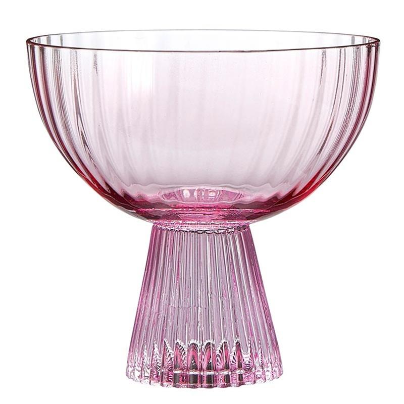 Coupe Glass - Light/Dark Pink