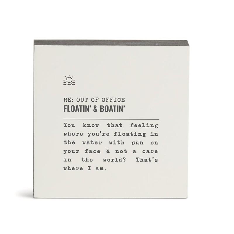 Floatin' and Boatin' Wall Art - 6"sq.