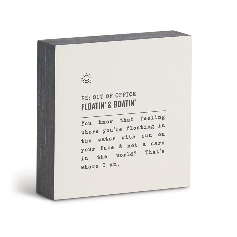Floatin' and Boatin' Wall Art - 6"sq.