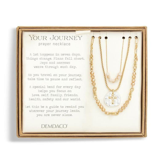 Your Journey Prayer Champagne Necklace - 24in