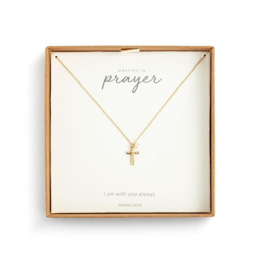 Dainty Cross Gold Necklace - 18in