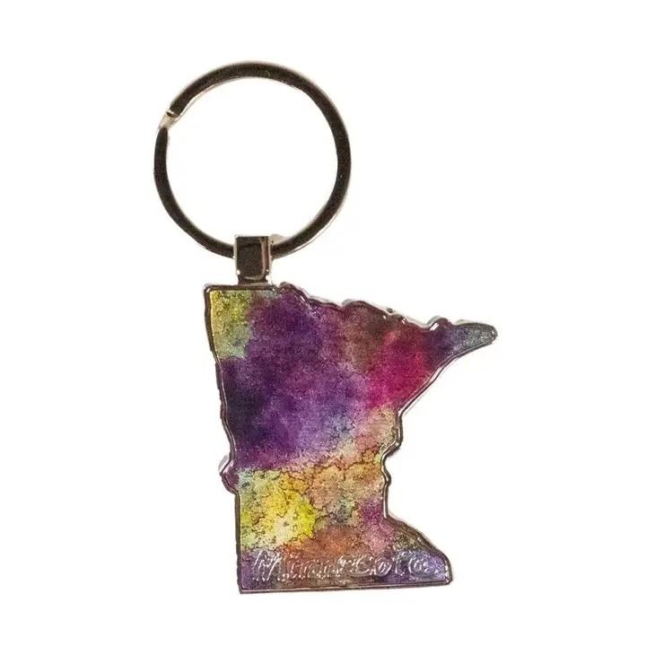 Minnesota Watercolor Keychain