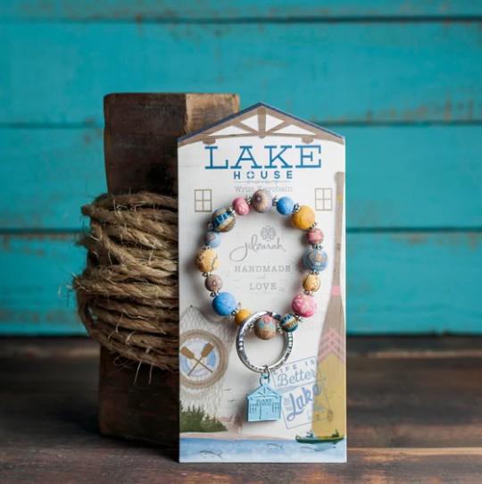 Lake House Carded Wrist Keychain