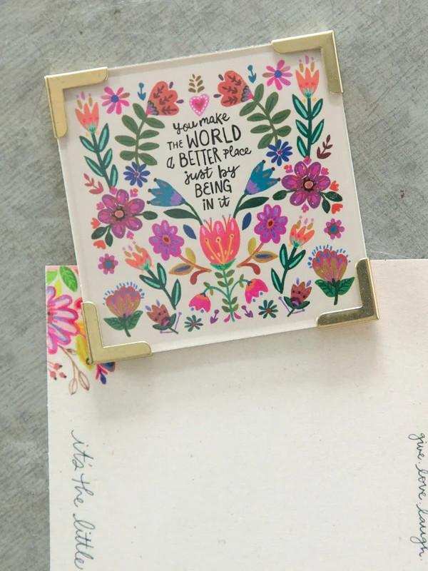 Corner Magnet - Cream You Make The World Better