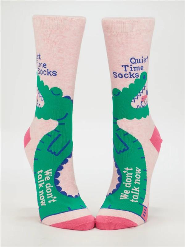Quiet Time Socks. We Don't Talk Now. W-Crew Socks