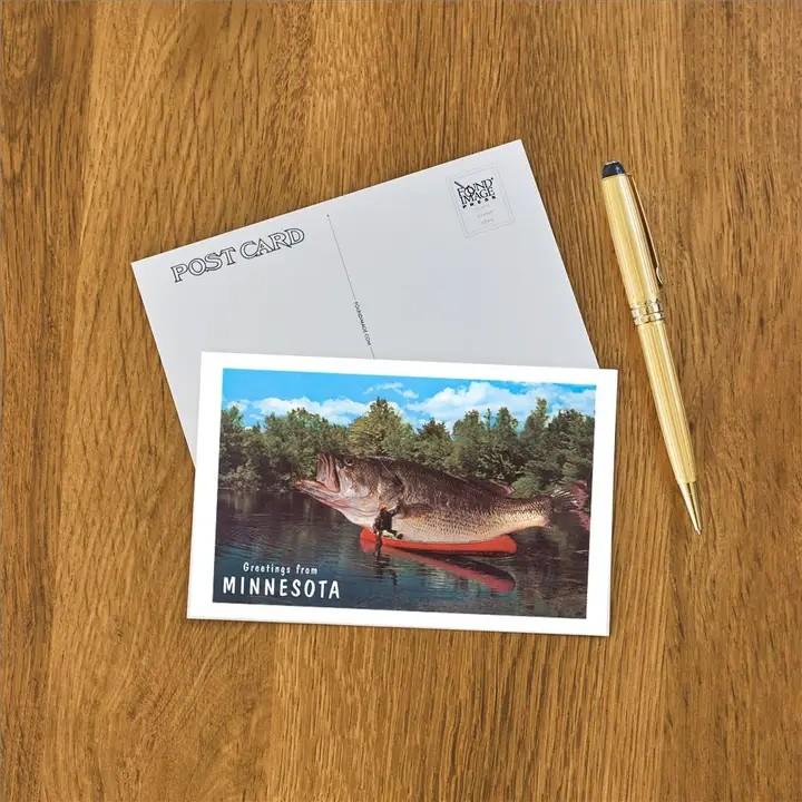 Giant Fish Postcard Greetings from Minnesota