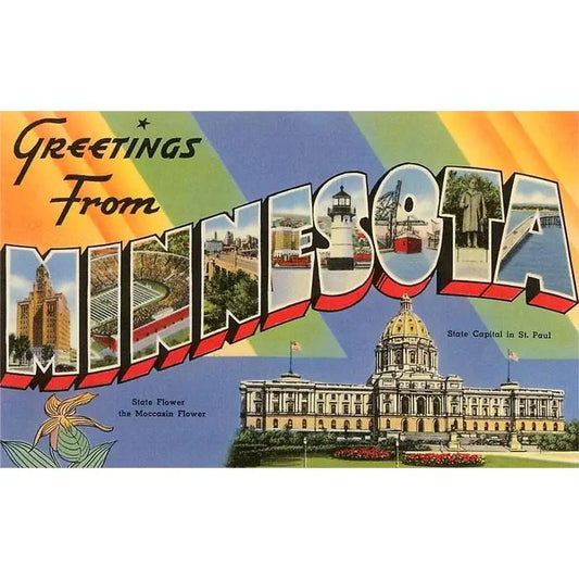 Greetings from Minnesota Postcard