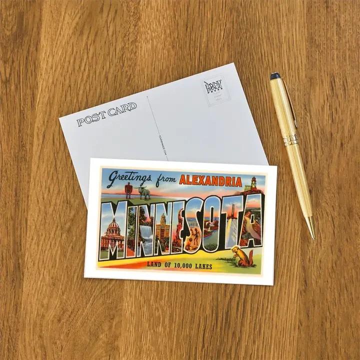 Greetings from Alexandria, Minnesota Postcard