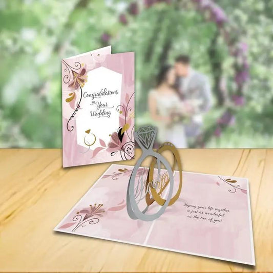 Congrats Wedding Pop Up Card