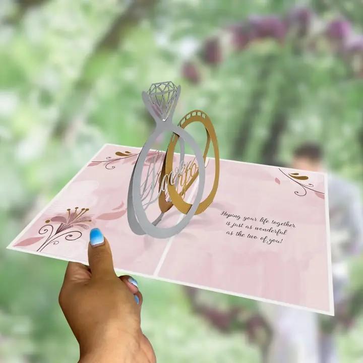 Congrats Wedding Pop Up Card