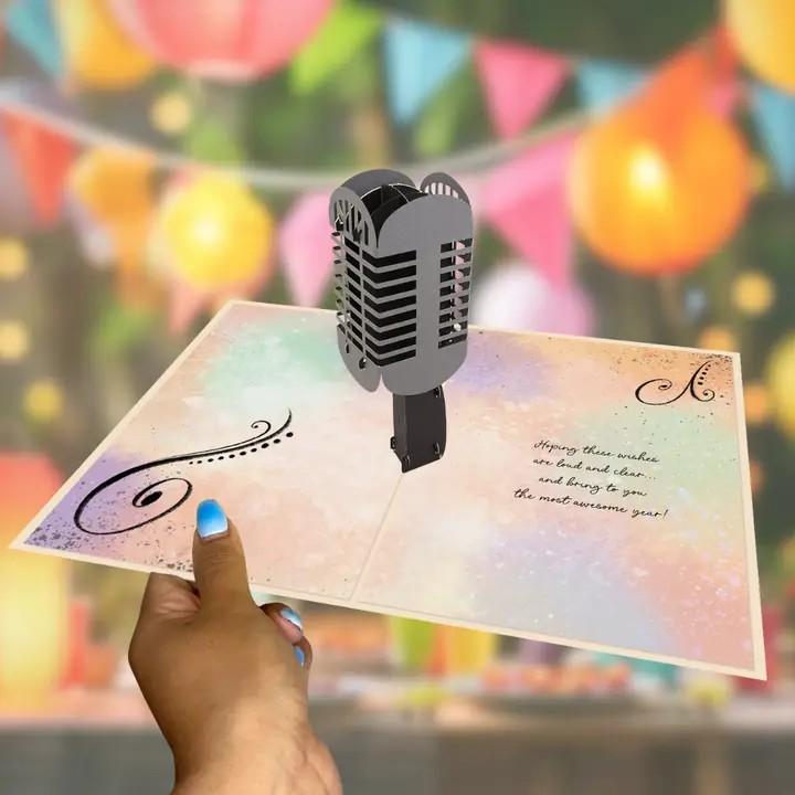 Music Happy Birthday Pop Up Card