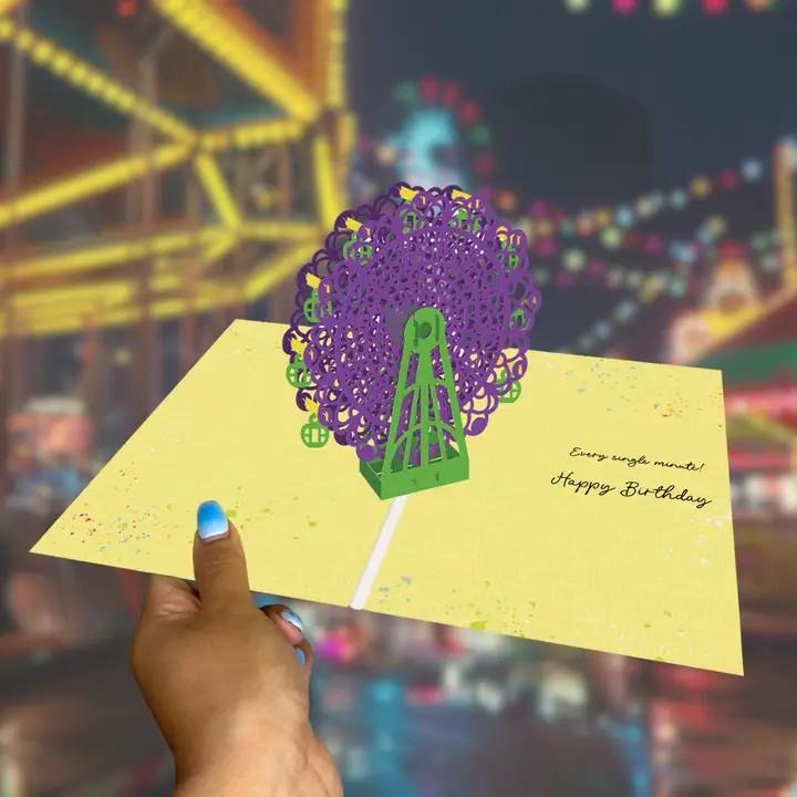 Ferris Wheel Happy Birthday Pop Up Card