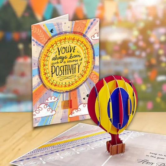 Hot Air Balloon Happy Birthday Pop Up Card