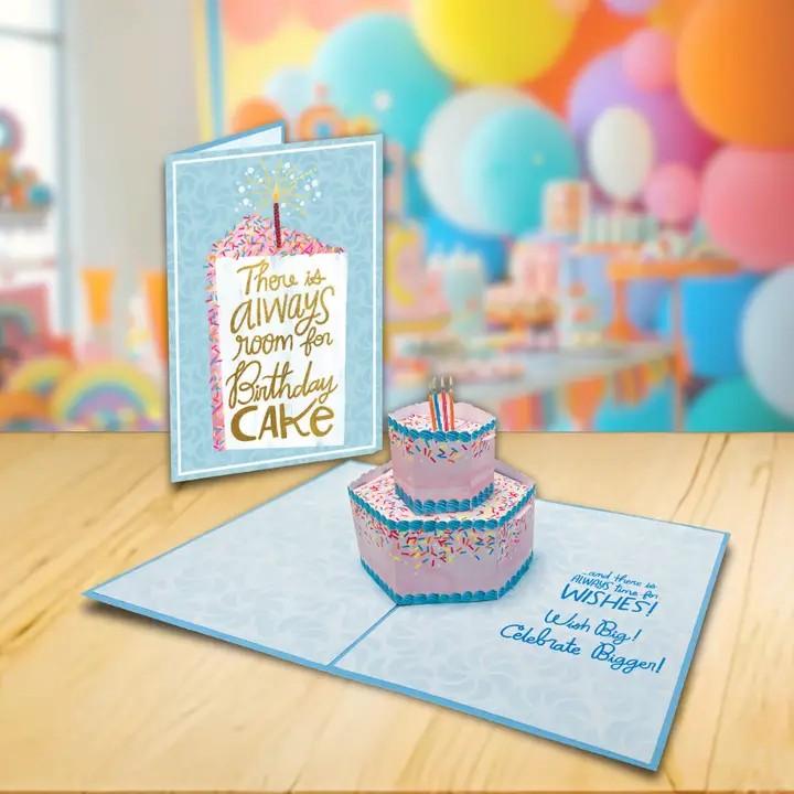 Birthday Cake Happy Birthday Pop Up Card