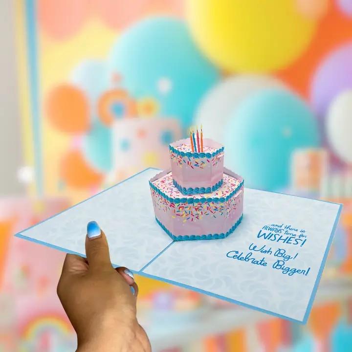 Birthday Cake Happy Birthday Pop Up Card