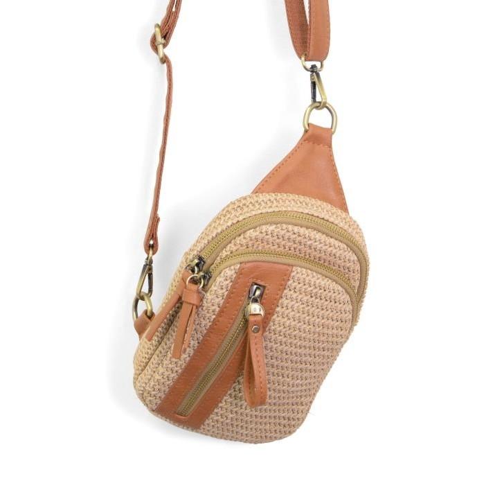 Skylar Sling Bag Natural Straw
