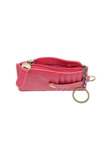 Bright Pink Dolly Small Wallet w/ Key Ring