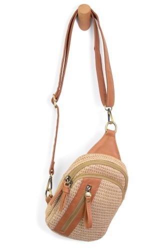 Skylar Sling Bag Natural Straw