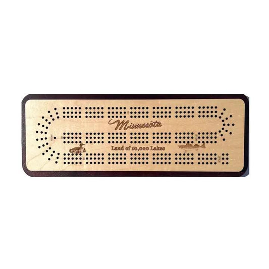 Minnesota Travel 3 Track (10,000 Lakes) Cribbage Board