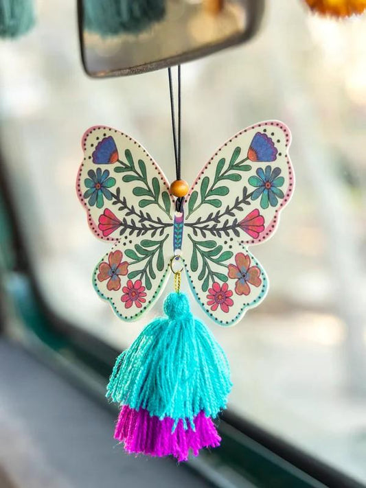 Car Air Freshener - Cream Butterfly