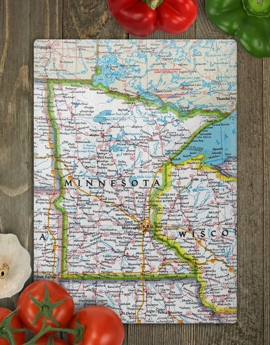 MN Map Cutting and Charcuterie board