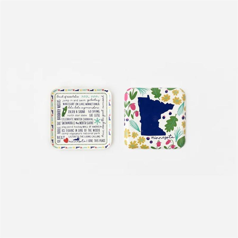Minnesota in Bloom Square Platter