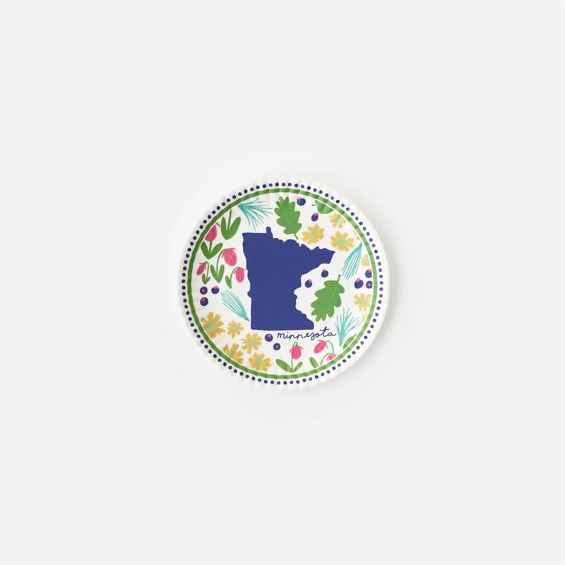 Minnesota in Bloom "Paper'' Plate - Set of 4