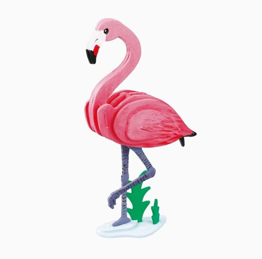3D Wooden Puzzle Paint Kit - Flamingo