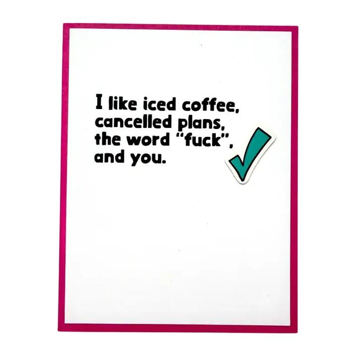 Iced Coffee and Cancelled Plans Card