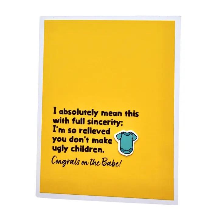 Don’T Make Ugly Children Baby Card