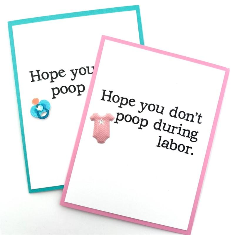 Baby Don't Poop During Labor Baby Card