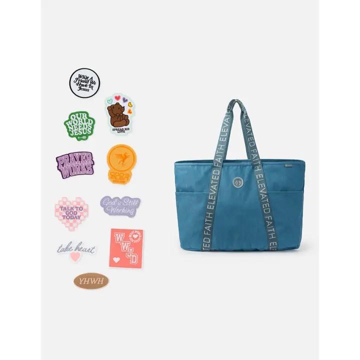The Large Everyday Denim Tote Patch Kit