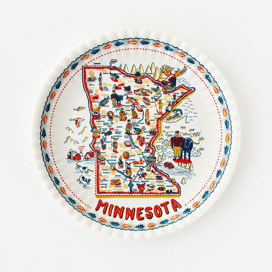 Minnesota "Paper" Melamine Plate