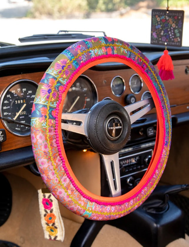 Steering Wheel Cover - Dark Pink