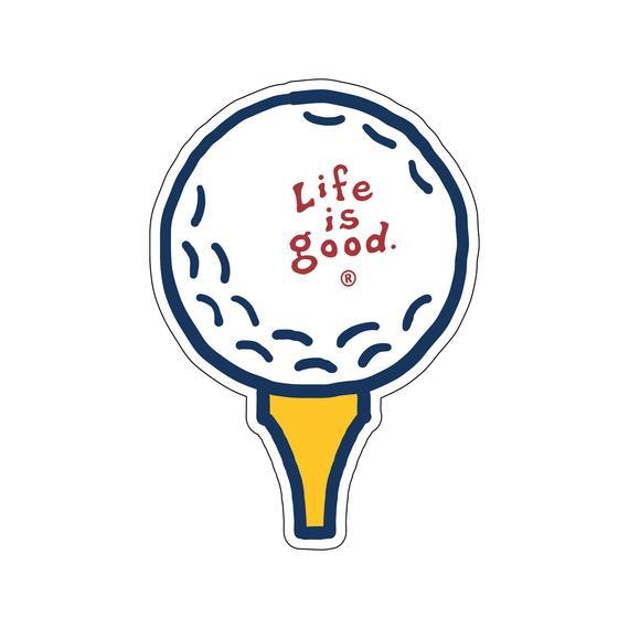Life is Good Golf Ball Sticker