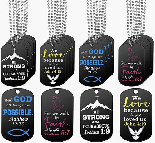 Religious Dog Tag Necklace
