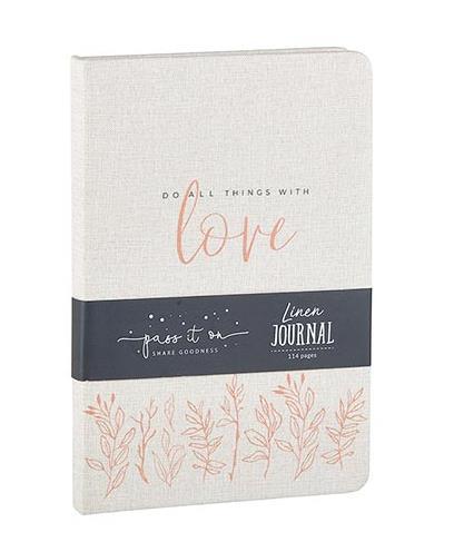 Linen Journal Do All Things with Love