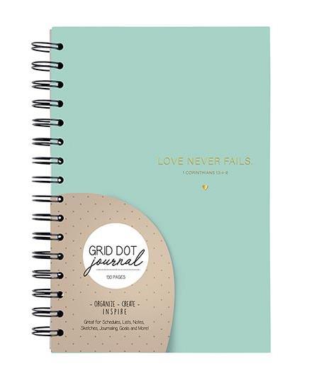 Love Never Fails Grid Dot Journal