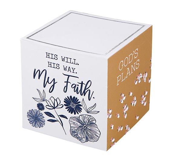 His Will His Way My Faith Paper Cube