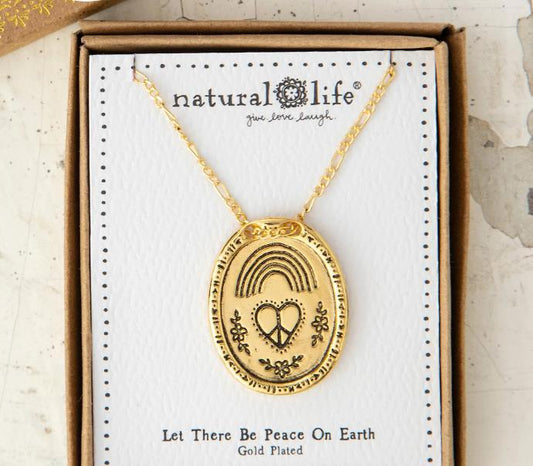 Let There Be Peace Token Necklace