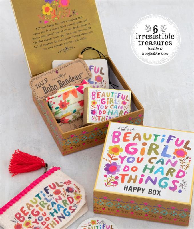 Beautiful Girl Happy Gift Box