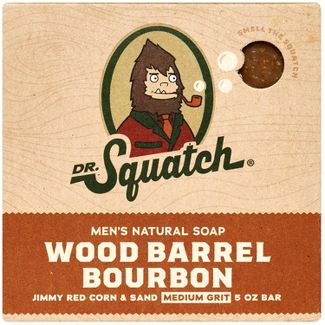 Wood Barrel Bourbon Dr. Squatch Bar Soap